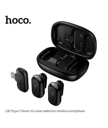 Петличные микрофоны: Беспроводной петличный микрофон HOCO L26 SMART AI ENC Стильный и — 2