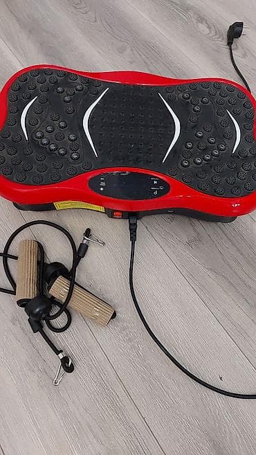 Жүгүрүү үчүн салынмалар: Виброплатформа для фитнеса с эспандерами - Компактная электрическая — 1