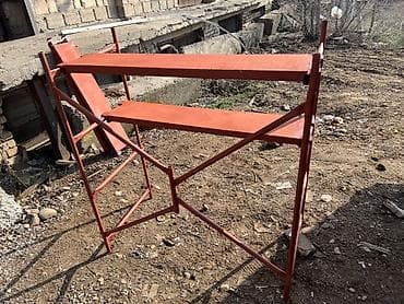 Строительные мини леса - Металлический настил не боится влаги