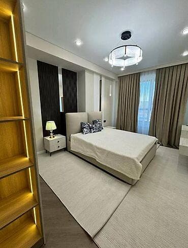 посуточная аренда ош квартир: 2 комнаты, Душевая кабина, Постельное белье, Кондиционер — 1