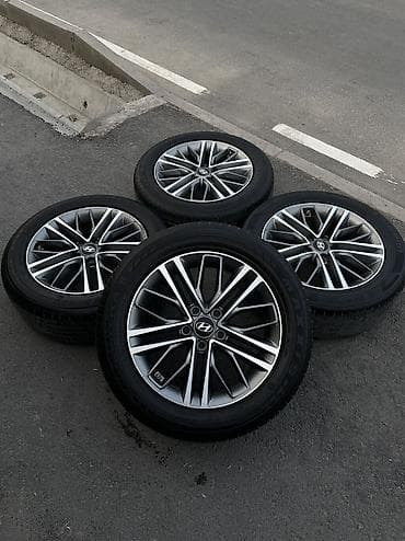 Диски: Литые Диски R 17 Hyundai, Комплект, отверстий - 5, Б/у — 1