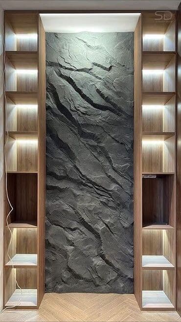 Декор и интерьер: Декоративные 3D‑панели/барельеф «Скала» для акцентных стен - Ручная — 2