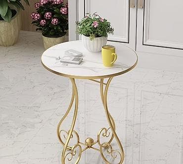 Журнальные столы: Столик как из Pinterest с мраморной столешницей и золотистым — 1