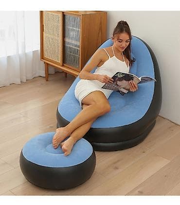 нужны: Надувное кресло с пуфиком для отдыха Inflatable Sofa - Комплект — 2