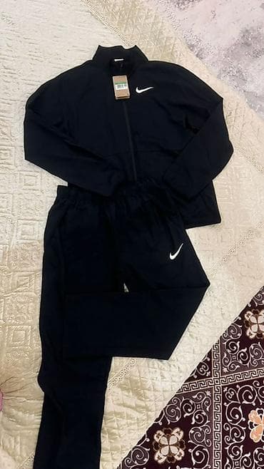 китель для повара: Мужской спортивный костюм Nike (верх + брюки), цвет черный. Тонкий — 2