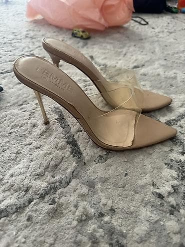 Сабо: Женские мюли на шпильке — 2 пары 1) ZARA - Модель: мюли с закрытым — 3