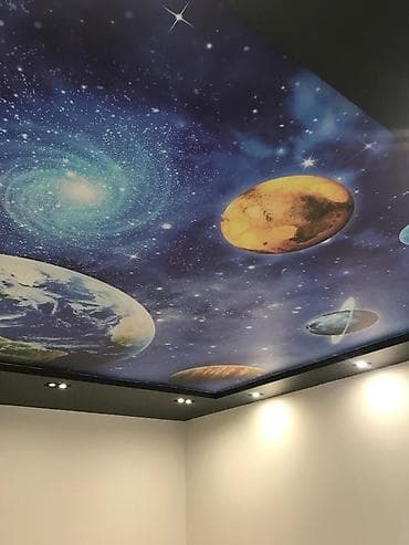 Натяжной потолок: Натяжной потолок Матовое, 3D потолки, Глянцевое Демонтаж, Монтаж, Гарантия — 3