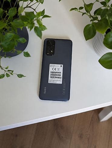 redmi nod 11: Redmi, Redmi Note 11, Б/у, 128 ГБ, цвет - Черный, 2 SIM — 1