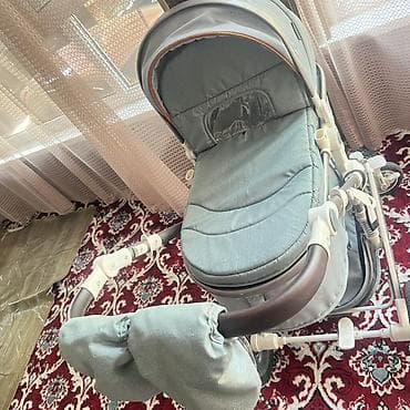 Балдар дүйнөсү: Детская коляска 2 в 1 (люлька + прогулочный блок), универсальная — 2