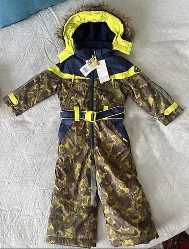 пару: Детский зимний комбинезон, с флисовым подкладом, из водоотталкивающего — 2