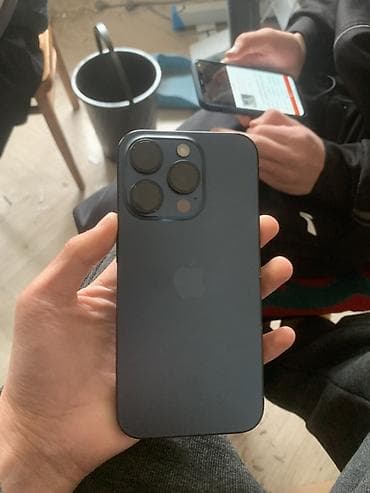 beats studio: IPhone 15 Pro, Б/у, 128 ГБ, Blue Titanium, Чехол, 91 % — 4