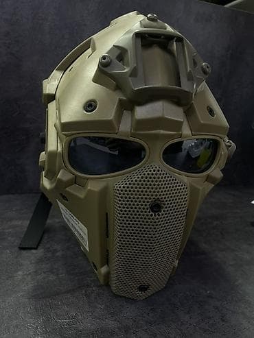 аниме сумка: Тактический шлем-маска Kaca Tactical Helmet (цвет: песочный/тан) - — 4