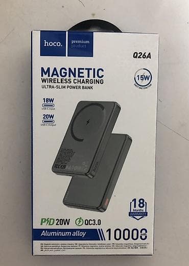 iphone se: Hoco Q26A – ультратонкий магнитный power bank с беспроводной зарядкой — 1