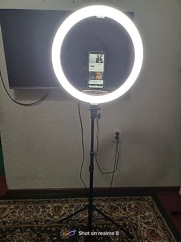 Кольцевая LED‑лампа с держателем для смартфона и штативом - Диаметр