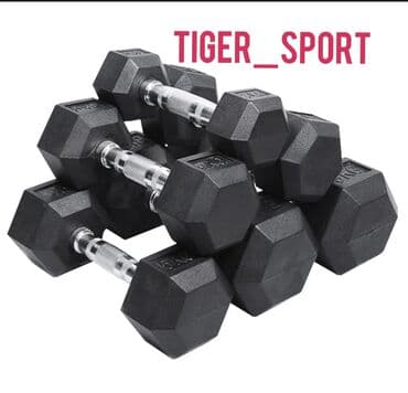 настольные теннисные ракетки: Шестигранники гантели заводские резиновые Китай. Ассортимент 5-50 кг — 1