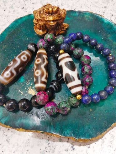 свадебные платья от производителя: Браслеты ручной работы с Настоящими Бусинами Дзи и натуральными — 2