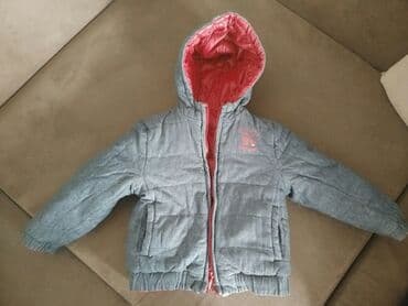 куртка рубашка: Зимняя двухсторонняя куртка б.у. Джинса/Болонья. На 3-4 года, рост 100 — 3