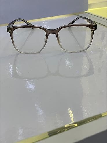 очки с накладками: Оправа для очков, прямоугольная - Форма: классические прямоугольные — 1