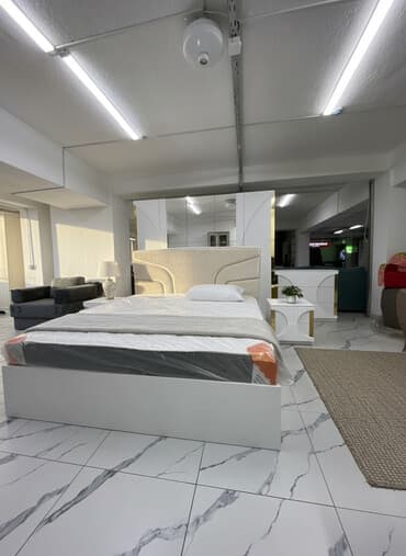 Спальный гарнитур, Новый, Двуспальная кровать, Белоруссия, В рассрочку, МДФ, Бесплатная доставка, цвет - Белый at lalafo.kg Спальный гарнитур, Новый, Двуспальная кровать, Белоруссия, В рассрочку, МДФ, Бесплатная доставка, цвет - Белый