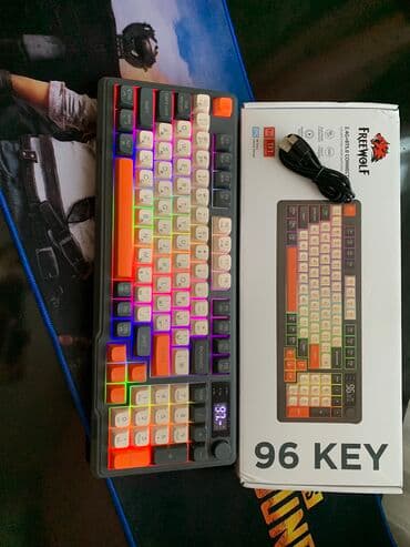 Клавиатура, Free Wolf, Механическая, Bluetooth подключение, Размер: 80%