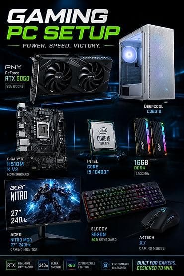 монит: Компьютер, ядер - 6, ОЗУ 16 ГБ, Для работы, учебы, Новый, Intel Core i5, Встроенная видеокарта, HDD + SSD — 1