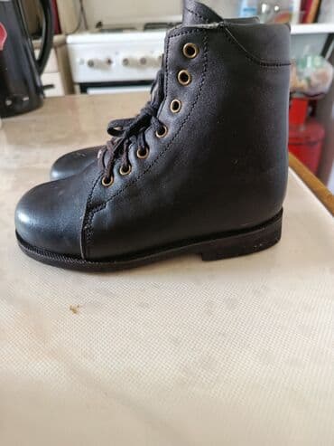 прокат национальных костюмов для детей: Кожаные ботинки с шнуровкой - Материал верха: гладкая натуральная — 1