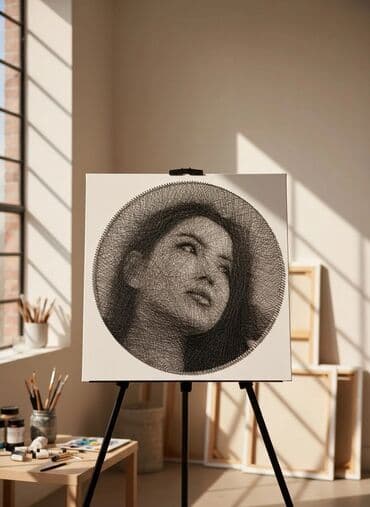 вешалки в прихожую бу: Портрет нитью с АРОМАТОМ - отличный подарок😍 Размеры картины 50х50 см — 7