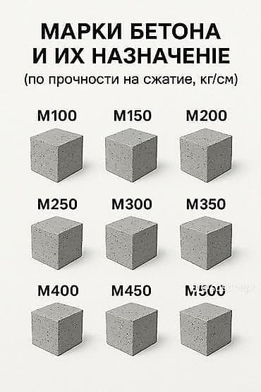 Строительный бетон, M-100, Для стяжки пола,класса B7,5