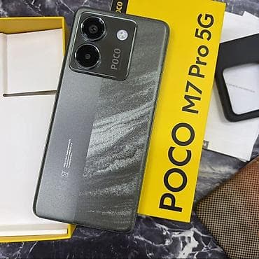 Уюлдук телефондор жана аксессуарлар: Poco M7 Pro 5G, Жаңы, 256 ГБ, түсү - Жашыл, 2 SIM — 1