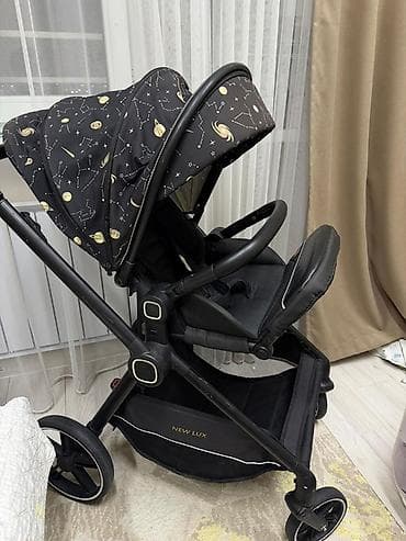 коляска luxmom: Детская прогулочная коляска New Lux - Стильный принт «космос» на — 2