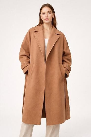 tech fleese: Пальто, Халат, Осень-весна, Драп, Длинная модель, Карманы накладные, M — 2