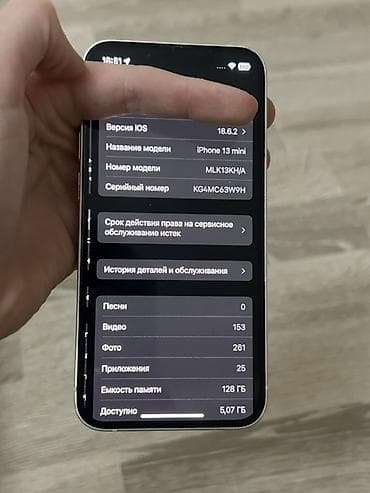 mate xs: IPhone 13 mini, 128 ГБ, Белый, 79 % — 2
