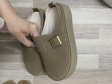 Женские лоферы на платформе. - Цвет: бежево-карамельный (taupe). -