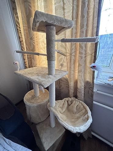 Палатки и домики: Многоуровневый игровой комплекс для кошек с когтеточками НОП НОВЫЙ Не — 3