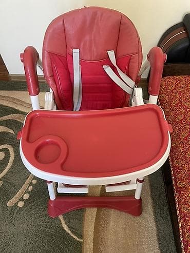 стулчики: Детский стульчик для кормления - Цвет: красно-белый - Каркас — 2