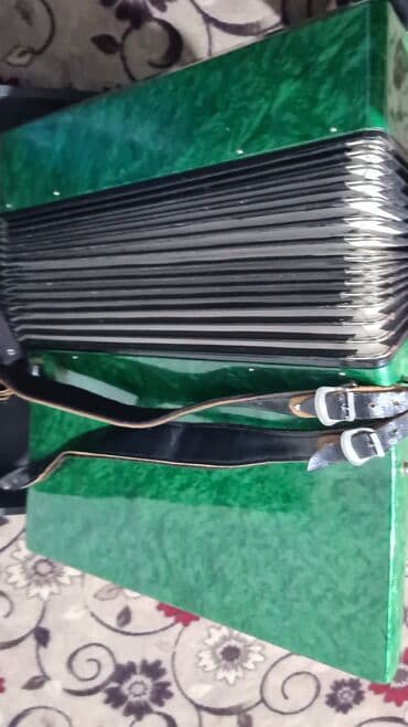 Баян/аккордеон с мехами и ремнями - Корпус: зелёный перламутровый — 3