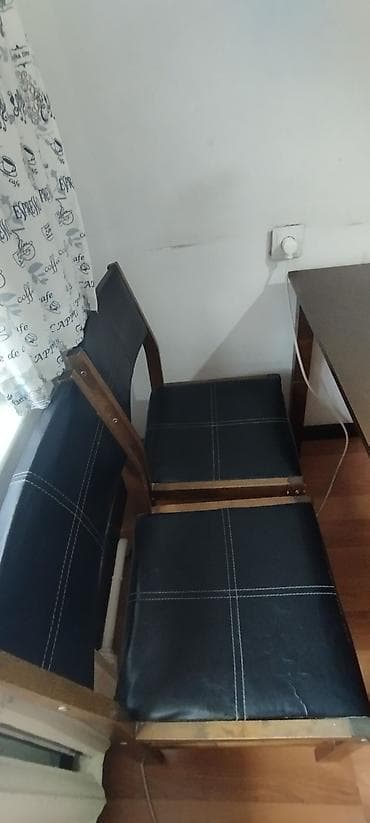 office table: Кухонный стол и стул, Б/у, Самовывоз, цвет - Коричневый — 3