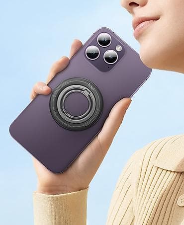 умные кольца: Держатель‑кольцо на смартфон Hoco (магнитный, совместим с MagSafe) - — 8