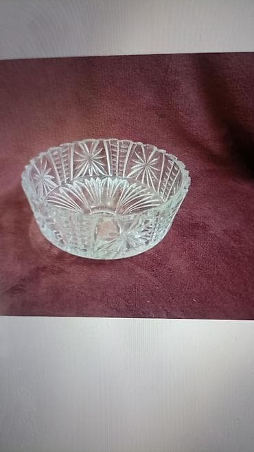 понель приборов: Хрустальная салатница/ваза для фруктов - Материал: прозрачное — 1
