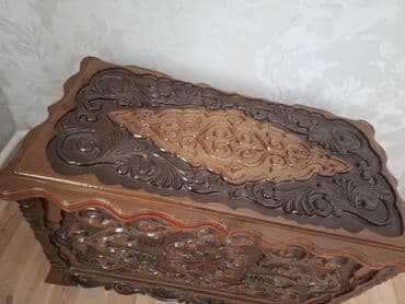 Пуфики: Сундук, Для белья, Дерево, цвет - Красный — 5