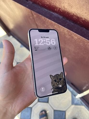 Техника жана электроника: IPhone 13, Колдонулган, 128 ГБ, Күлгүн, Коргоочу айнек, Каптама, 83 % — 1