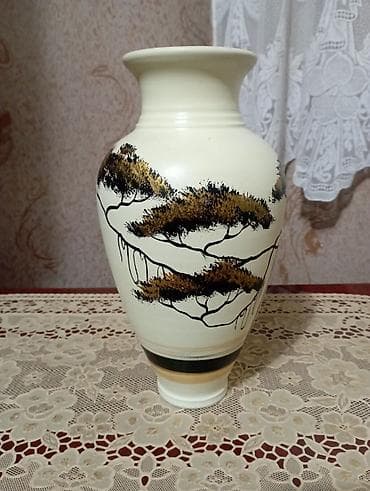 декор текстура: Керамическая ваза с росписью - Материал: керамика. - Цвет основы — 2