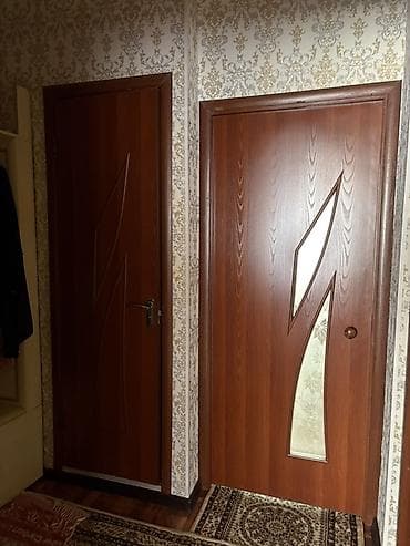 Комплектующие для дверей: Межкомнатная дверь, Б/у, Со стеклом, Деревянная, Распашная, Витражная, цвет - Коричневый — 2