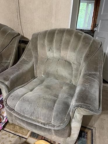 Комплект мягкой мебели, Б/у, Самовывоз, цвет - Серый — 3