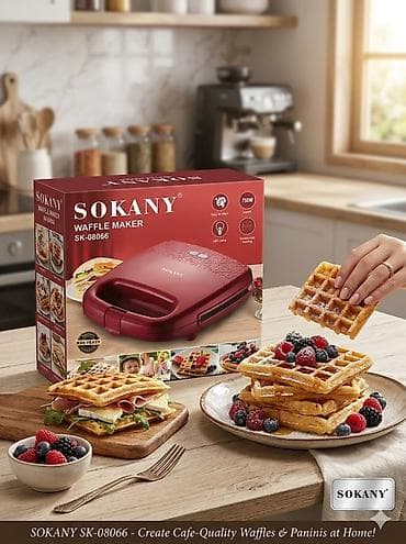led: Вафельница SOKANY SK-08066 - Мощность: 750 Вт - Индикаторный — 1