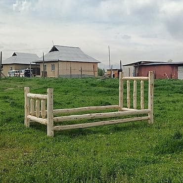 бу шкафтар: Деревянная кровать в стиле рустик/эко из стволов сосны - Материал — 3