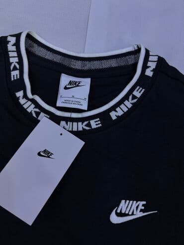 mango: Мужская футболка, M, Nike, Новый, цвет - Черный, Самовывоз — 2