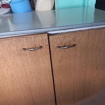 Кухонные гарнитуры: Кухонный гарнитур, цвет - Коричневый, ДСП — 4