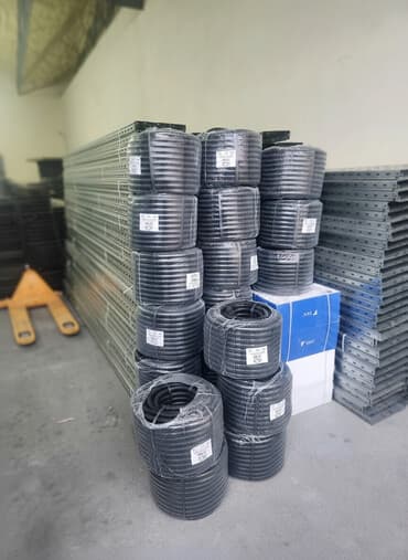 Гофрированные трубы/рукава ПВХ для кабеля (черные), в бухтах