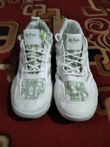 Ботинки: Кроссовки Lee Cooper - Цвет: белый с зелёными вставками и камуфляжным — 1